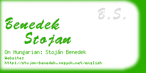 benedek stojan business card
