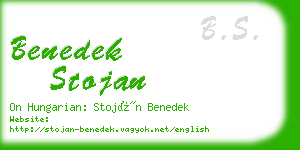 benedek stojan business card